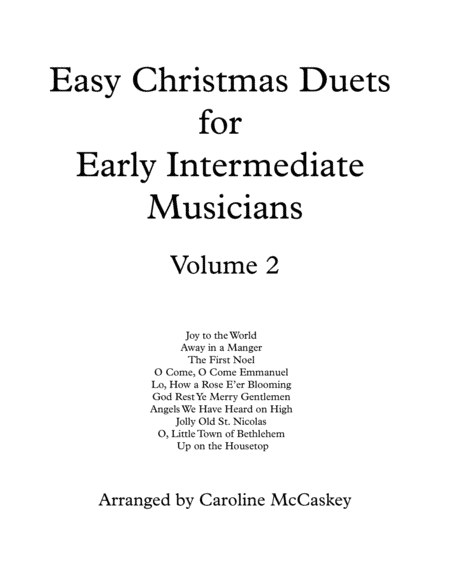 Easy Christmas Duets for Early Intermediate Cello and Bass Duet Volume 2 (arr. Caroline McCaskey)