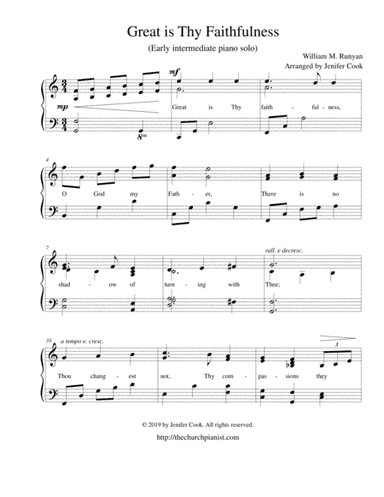 Great is Thy Faithfulness (arr. Arranged by Jenifer Cook)