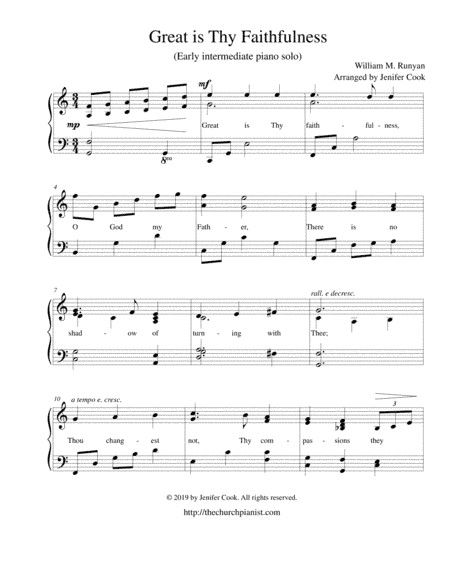 Great is Thy Faithfulness (arr. Arranged by Jenifer Cook)