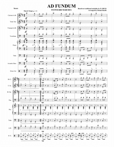 AD FUNDUM (Until the bottom) - German Band - Oktoberfest (arr. Dennis Ruello)
