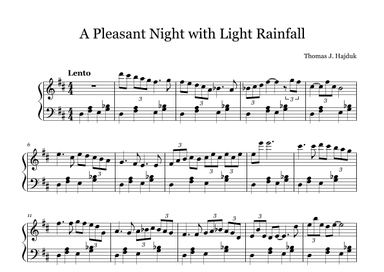 A Pleasant Night with Light Rainfall