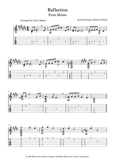 Reflection (arr. Tyler Adams)