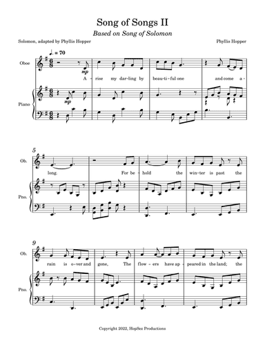 Song of Songs II - voice, piano