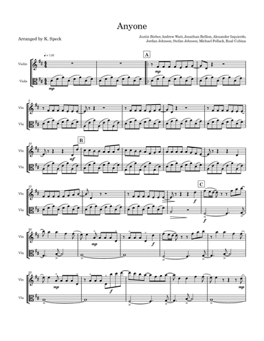 Anyone (arr. K. Speck)
