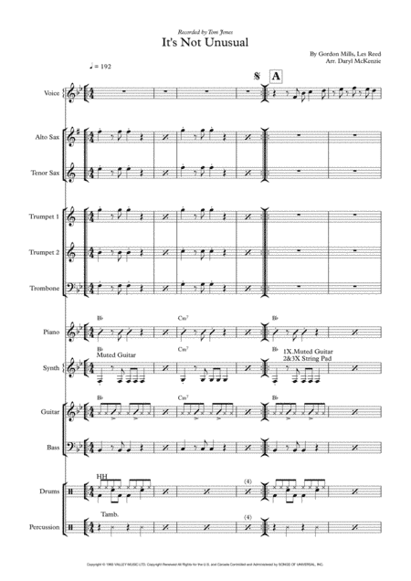 It's Not Unusual (arr. Daryl McKenzie)