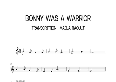 Bonny was a warrior (arr. Maëla Raoult)