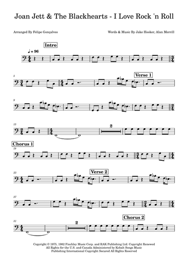 I Love Rock 'n Roll (arr. Felipe Gonçalves)