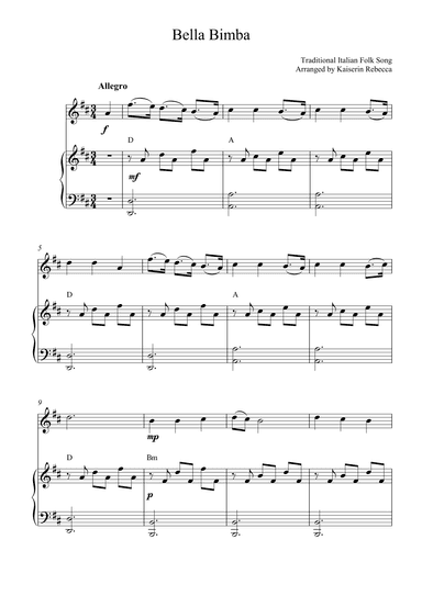 Bella Bimba (arr. Kaiserin Rebecca)