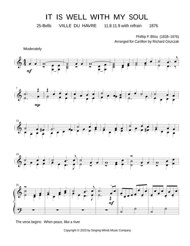 25B. It Is Well with My Soul (VILLE DU HAVRE) (arr. Richard Giszczak)