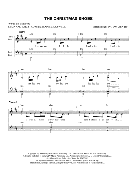 Christmas Shoes, The (arr. Tom Gentry)