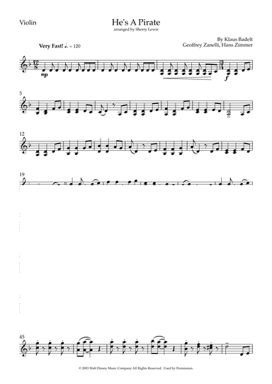 He's A Pirate (arr. Sherry Lewis)