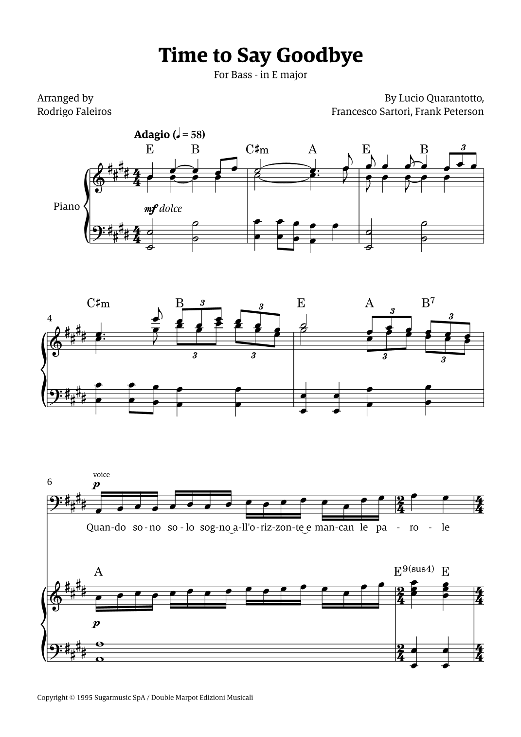 Time To Say Goodbye (arr. Rodrigo Faleiros)
