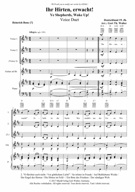Ye Shepherds, Wake Up! (arr. Gert Th. Walter)