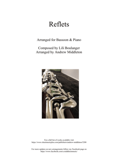 Reflets arranged for Bassoon and Piano (arr. Andrew Middleton)