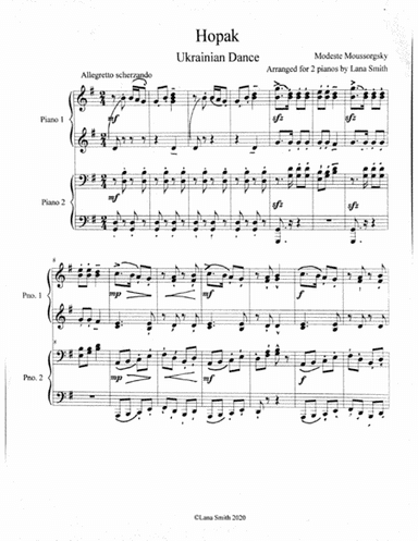 Hopak by M. Moussorgsky duet (arr. Lana Smith)