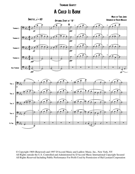 A Child Is Born (arr. Roger Wallace)