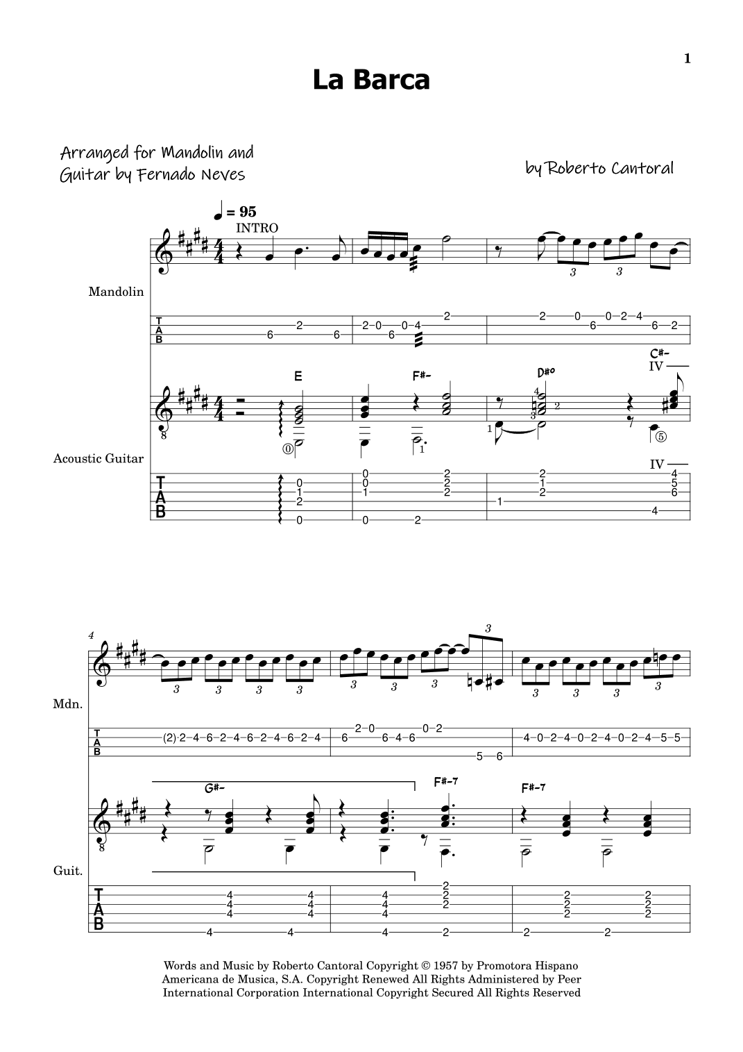 La Barca (arr. FERNANDO LUIZ NEVES)