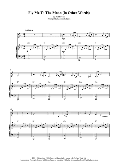 Fly Me To The Moon (in Other Words) (arr. Kaiserin Rebecca)