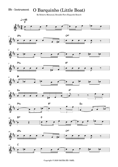 Little Boat (o Barquinho) (arr. Fabio Eduardo de Oliveira)
