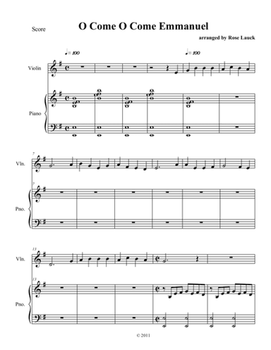 o Come. o Come Emanuel (arr. Rose Lauck)