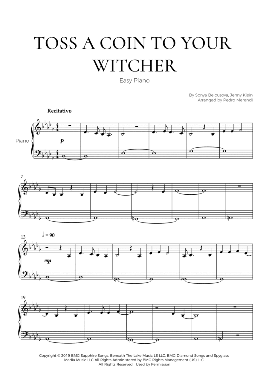 Toss A Coin To Your Witcher (arr. Pedro Merendi)