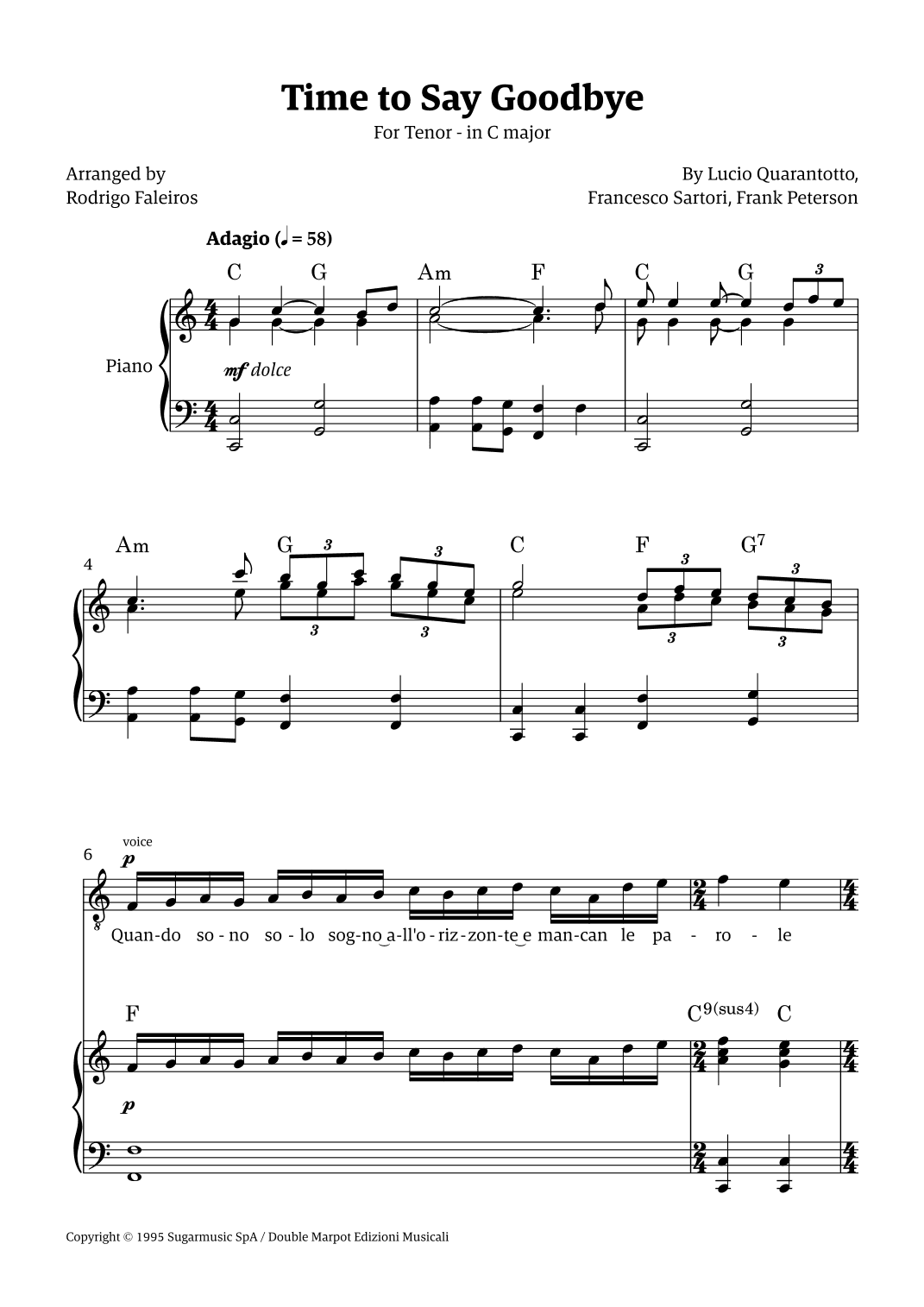 Time To Say Goodbye (arr. Rodrigo Faleiros)