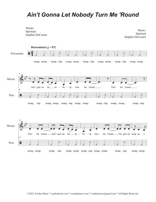 Ain't Gonna Let Nobody Turn Me 'Round (Mezzo solo with Vocal Trio - (SAB) (arr. Stephen DeCesare)