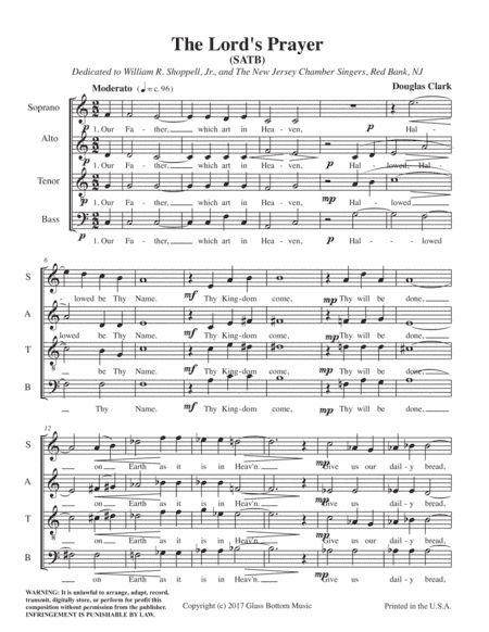 The Lord's Prayer - SATB