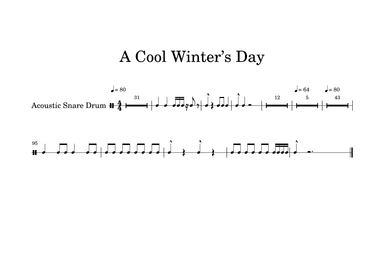 A Cool Winter’s Day-Acoustic Snare Part