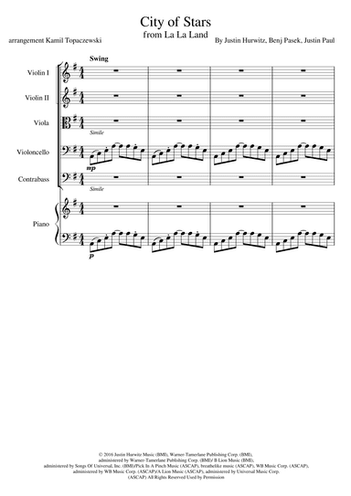 City Of Stars (arr. Kamil Topaczewski)