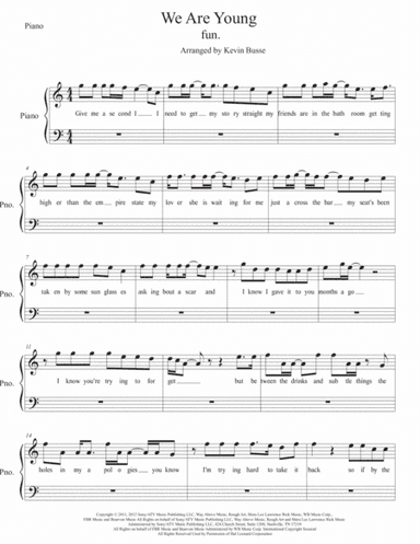 We Are Young (arr. Kevin Busse)