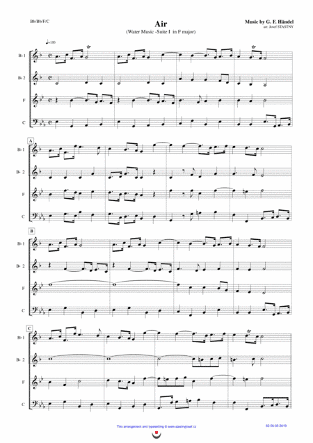 Air (Water Music) (arr. Josef STASTNY)