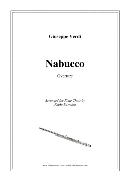 Nabucco - Overture for Flute Choir (arr. Fabio Barnaba)