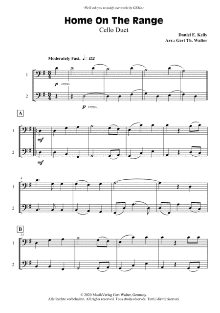 Home On The Range (arr. Gert Th. Walter)