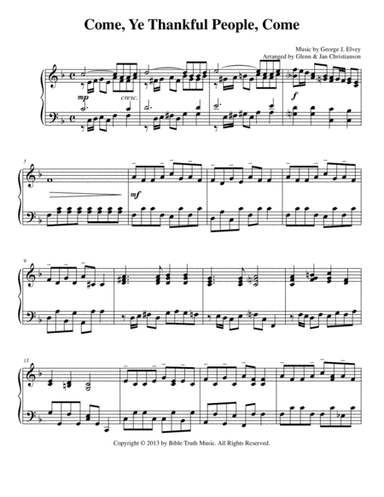 Come Ye Thankful People, Come (arr. Glenn & Jan Christianson)