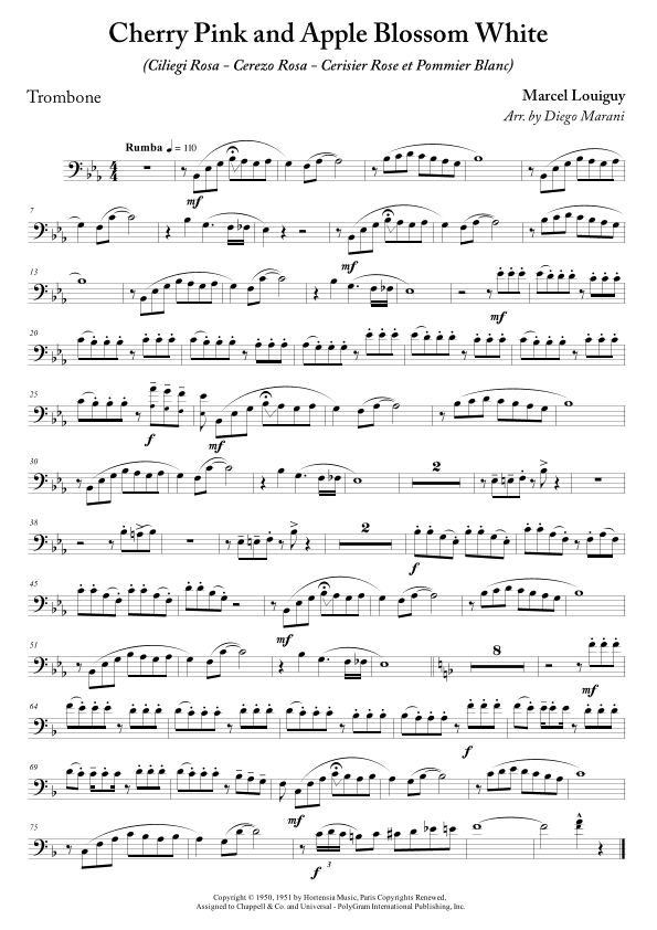 Cherry Pink And Apple Blossom White (arr. Diego Marani)