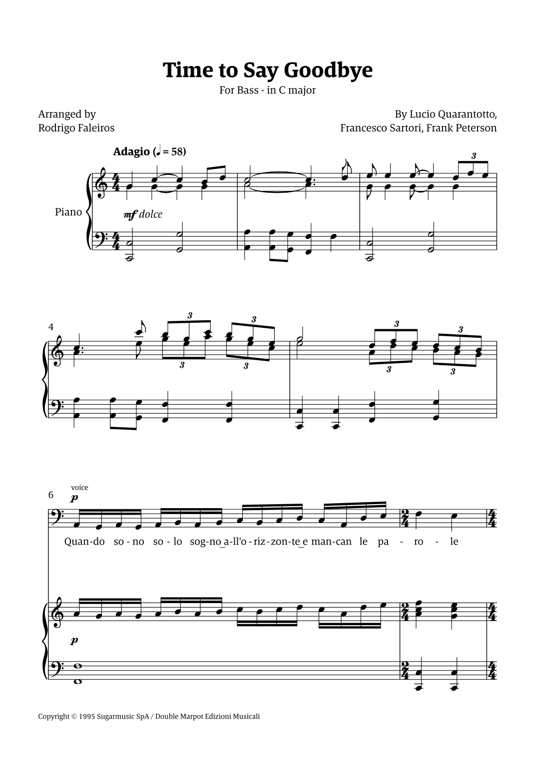 Time To Say Goodbye (arr. Rodrigo Faleiros)