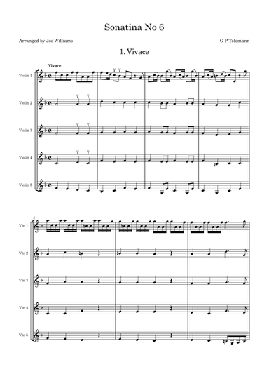 Sonatina No. 6 (arr. Joe Williams)