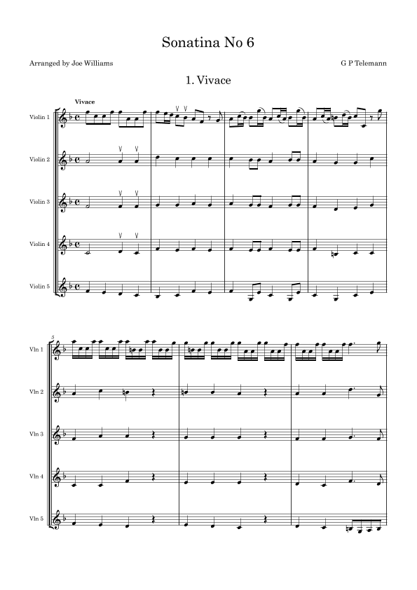 Sonatina No. 6 (arr. Joe Williams)