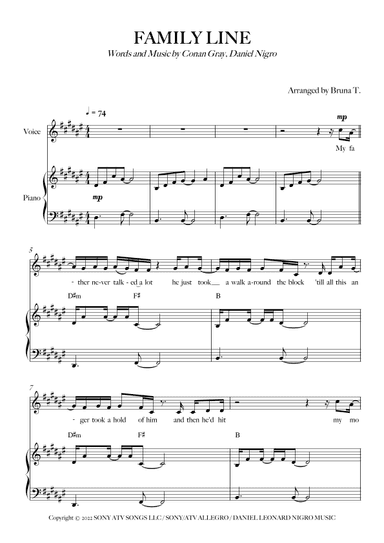 Family Line (arr. Bruna T.)