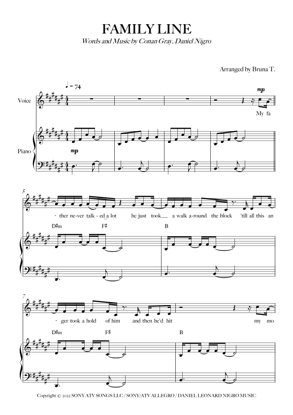 Family Line (arr. Bruna T.)