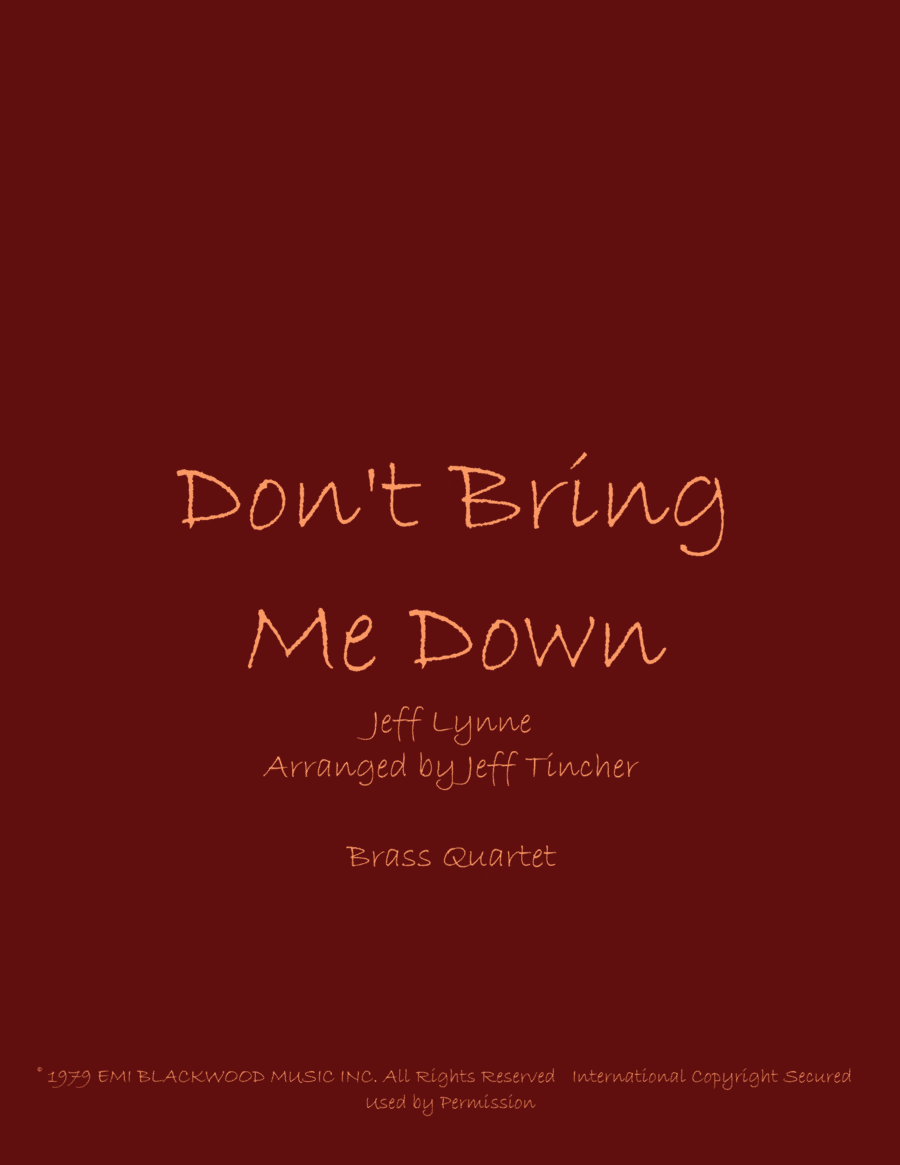 Don't Bring Me Down (arr. Jeff Tincher)