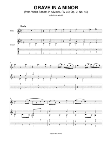 Grave in A Minor (from Violin Sonata in A Minor, RV 32; Op. 2, No. 12) (arr. Mark Phillips)