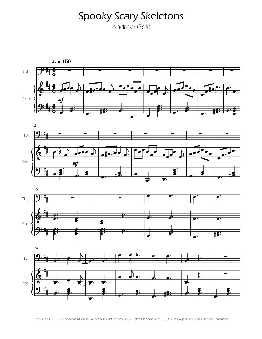 Spooky Scary Skeletons (arr. Ygor Nunes)