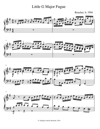 'Little' G major fugue