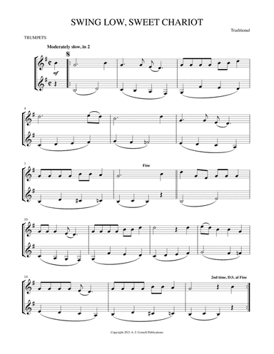 Swing Low, Sweet Chariot (arr. Mark Phillips)