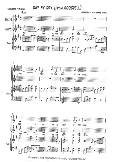 Day By Day (from: Godspell) (arr. HUW EVANS MUSIC)