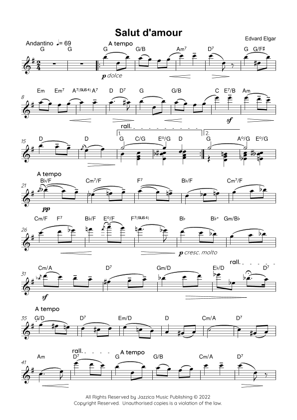 Salut d'amour (arr. Johnson Lee)