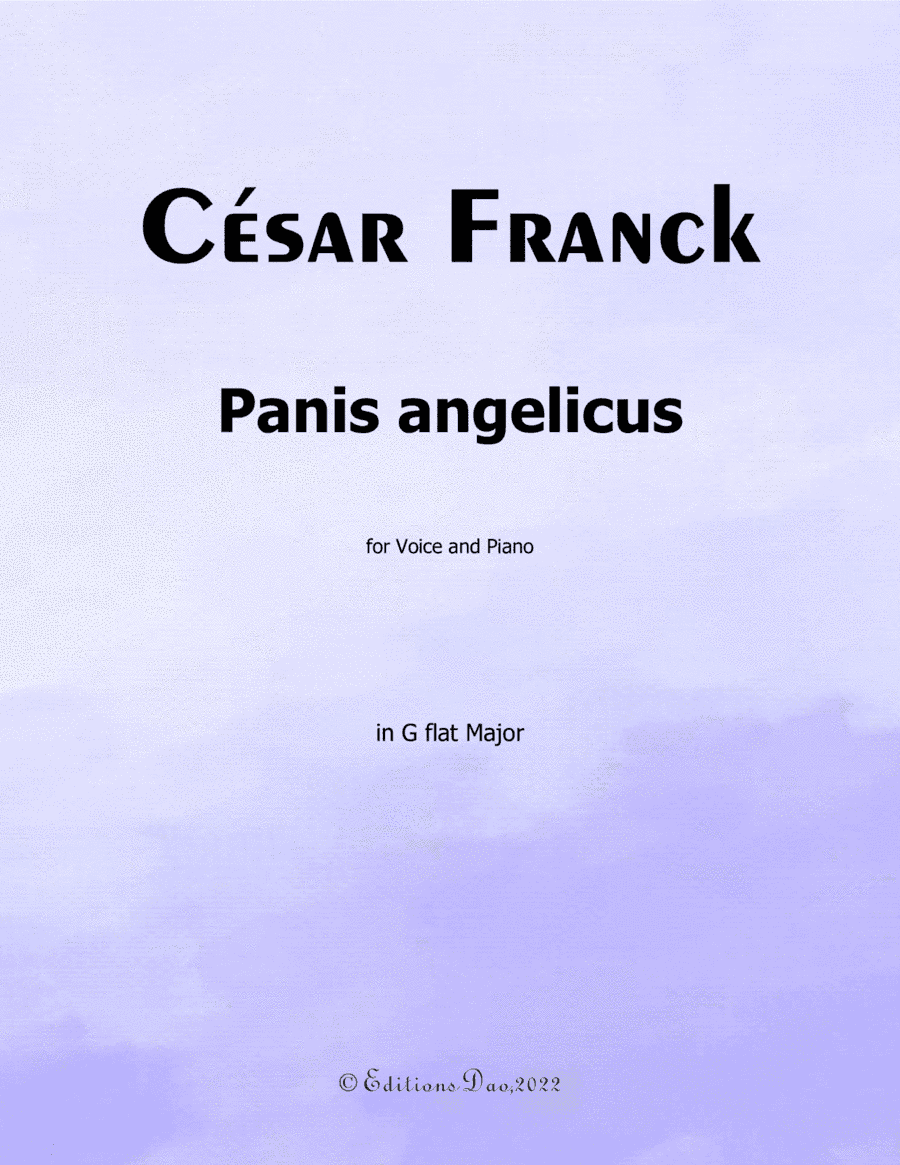 Panis angelicus, by Franck, in G flat Major (arr. Editions Dao)