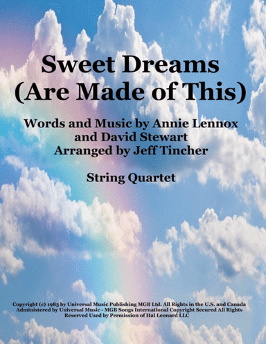 Sweet Dreams (Are Made Of This) (arr. Jeff Tincher)
